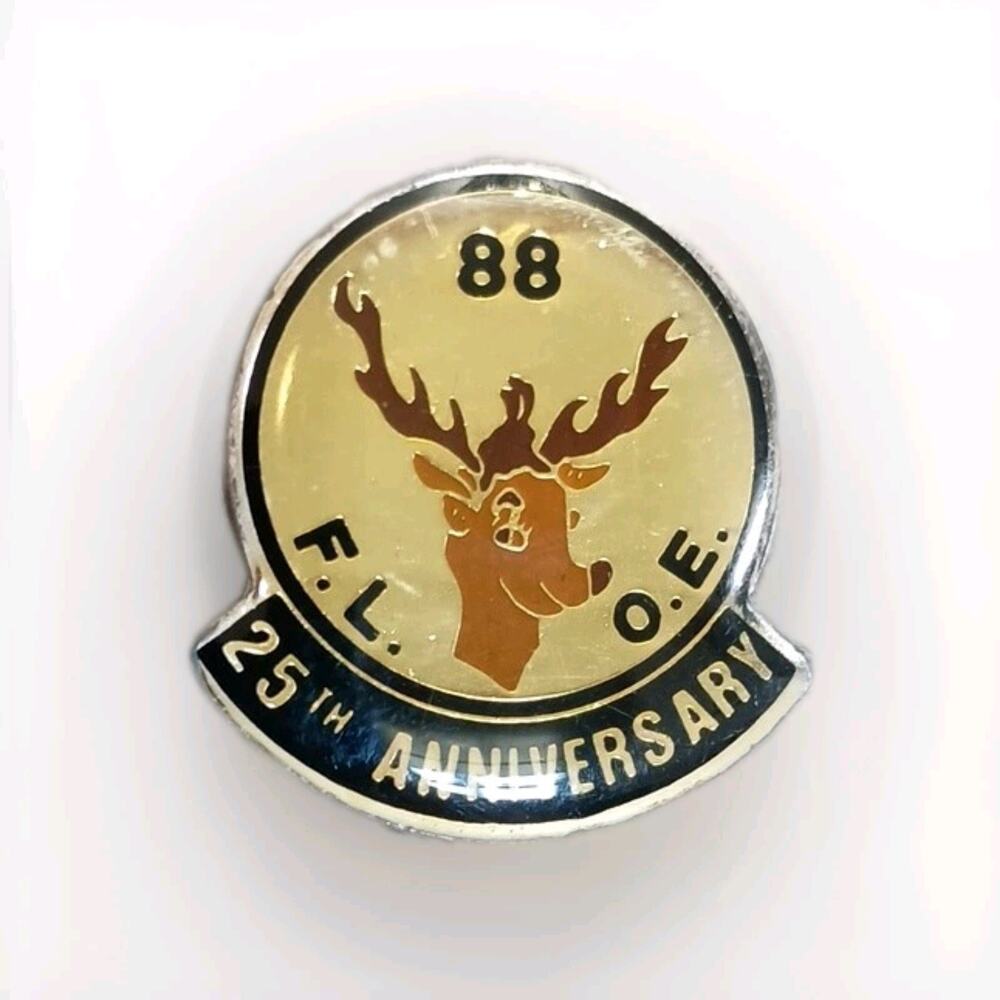 25th Anniversary F.L.O.E. Elks Lodge 88 Enamel Lapel Hat Pin Pinback Tie Tac